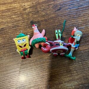 Vintage mini Sponge Bob & friends ornaments